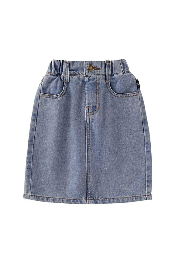 Girls Denim Skirts Place Baby Toddler Girls Denim Skirt Ripped Distressed Ra Trim Denim Skirt plus Size