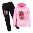 thumbnail image 1 of Girls Descendants 4 The Rise of Red Princess Red Hoodie Outfit Set – Cozy Long Sleeve Top & Pants for Tween Winter Style, 1 of 2