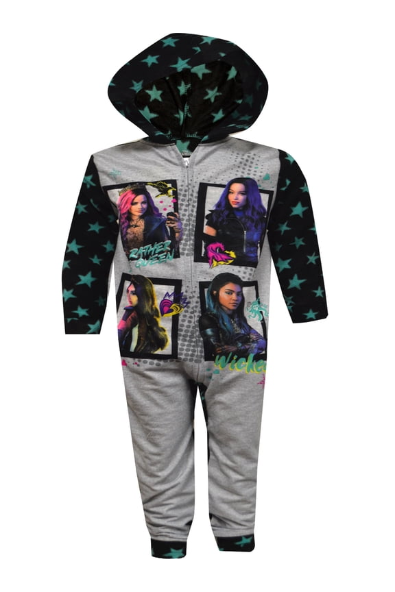 Girls Disney Descendants Blanket Sleeper One Piece Pajama (4)