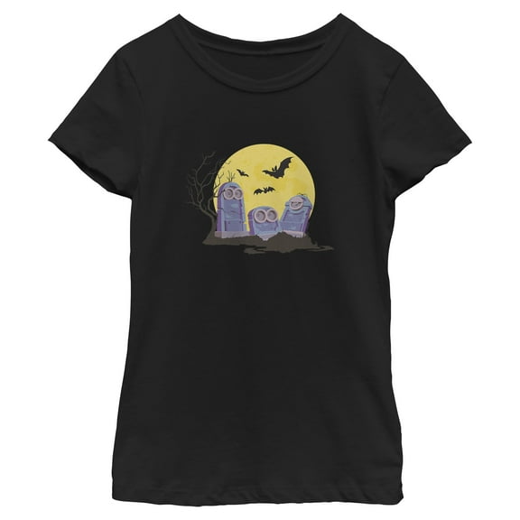 Girls Despicable Me Full Moon Dave Kevin Stuart Tombstones T Shirt