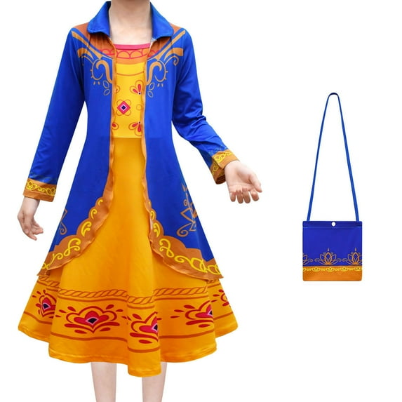Girls Detective Costume Dress Halloween Cosplay Long Princess Dress