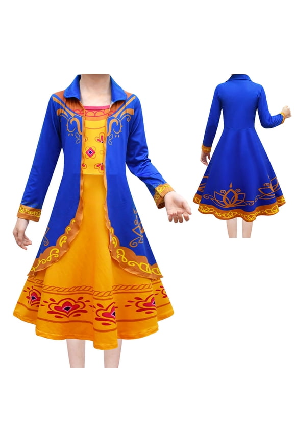 Girls Detective Costume Dress Halloween Cosplay Long Princess Dress