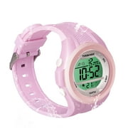 Girls Digital Swimming Watch 10 ATM Waterproof Diving Watch 100m Underwater with Stopwatch, Chronograph, Alarm, Dual Time Zone, 12/24 Hours Format