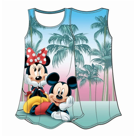Girls Disney Mickey and Minnie Palms Sublimated Dress
