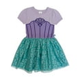 thumbnail image 1 of Girls Disney Princess The Little Mermaid Ariel Cosplay Short Sleeve Sweater Dress, Sizes 4-12, 1 of 9