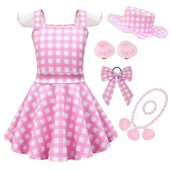 Girls Doll Costume Dress Halloween Cosplay Dress Up with Accessories, 2-8 Year