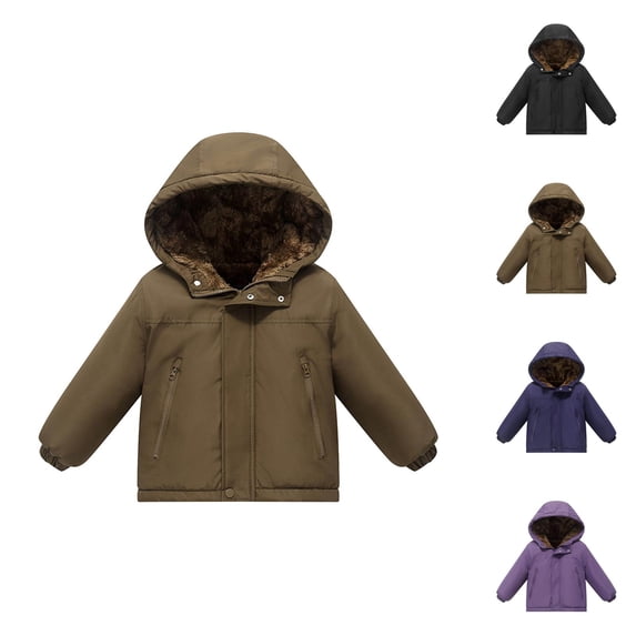 Girls Down Coat Thickened Hooded Winter Jacket Kids Insulated Outerwear for Cold Conditions