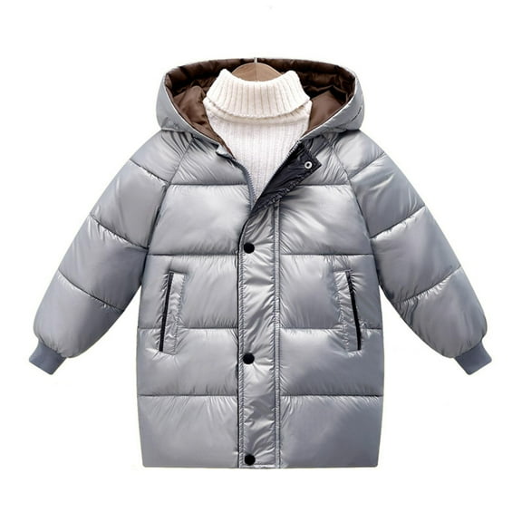 Girls Down Coats Jacket With Thick Quilted Winter Mid Length Outerwear Clothes