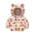 thumbnail image 1 of Girls Down Jacket Winter Coat Soft Hooded Coat With Ears Warm Thickened Outerwear Kids Clothing, 1 of 3