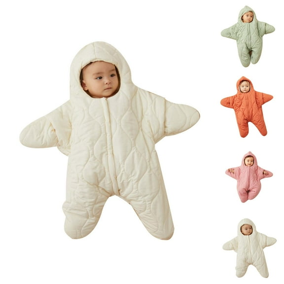 Girls Down Snowsuit Hooded Toddler Jacket Winter Warm Padded Coat for Baby Girls Cold Days