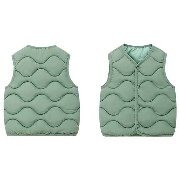 Girls Down Vest for Kids Lightweight Warm Sleeveless Button Casual Fall Winter Wear