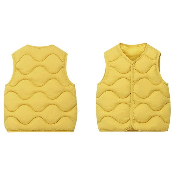 Girls Down Vest for Kids Lightweight Warm Sleeveless Button Casual Fall Winter Wear