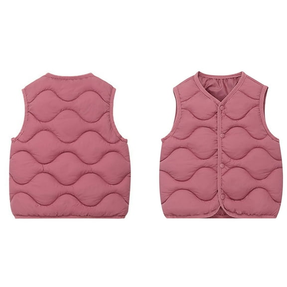 Girls Down Vest for Kids Lightweight Warm Sleeveless Button Casual Fall Winter Wear