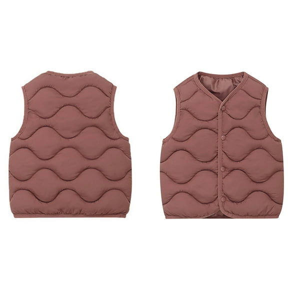 Girls Down Vest for Kids Lightweight Warm Sleeveless Button Casual Fall Winter Wear