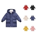 thumbnail image 1 of Girls Down Winter Coat Long Hooded Jacket Warm Insulated Outerwear for Toddlers and Kids, 1 of 4