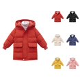 thumbnail image 1 of Girls Down Winter Coat Long Hooded Jacket Warm Insulated Outerwear for Toddlers and Kids, 1 of 4