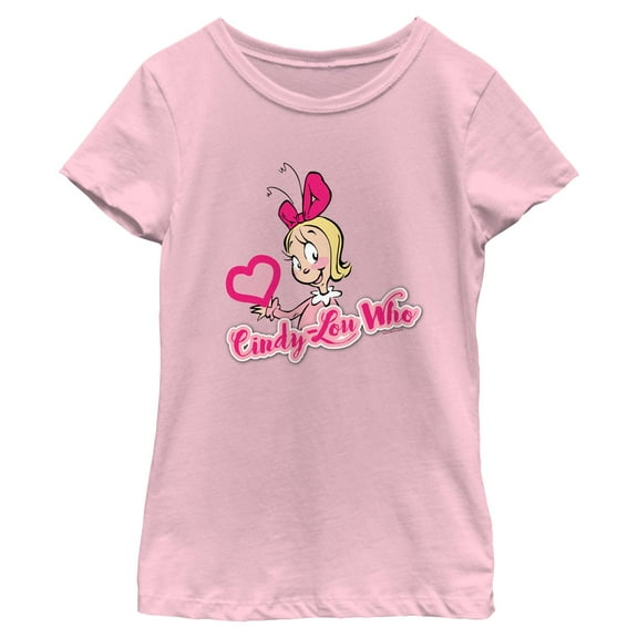 Girls Dr. Seuss Cindy-Lou Who Heart T Shirt