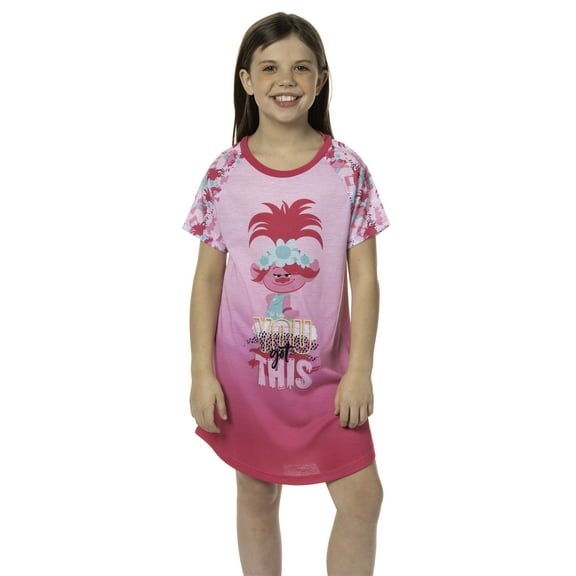 Girls' Dreamworks Trolls You Got This Poppy Nightgown Sleep Pajama Shirt