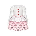 thumbnail image 1 of Girls Dress 2-in-1 Christmas Ruffle Polka Dot Long Sleeve Clown Set 8 Years, 1 of 1