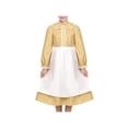 thumbnail image 1 of Girls Dress 3 Piece Set Apron Bonnet Pioneer Costume Floral Peasant Retro 5 Years, 1 of 9
