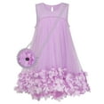 thumbnail image 1 of Girls Dress A-line Cute Handbag Purple Princess Sundress 5, 1 of 8