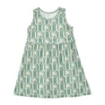 thumbnail image 1 of Girls Dress Abstract Geometry Sleeveless Dress for Girls Hem A-Line Casual Sundress, 1 of 7