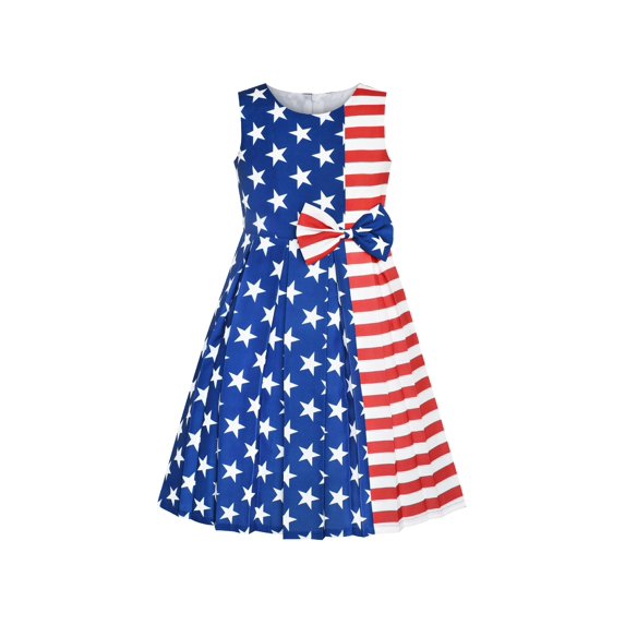 Girls Dress American Flag National Day Party Dress 14 Years