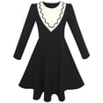 thumbnail image 1 of Sunny Fashion Girls Dress Back School Uniform Long Sleeve Black Dress 6 Years, 1 of 1