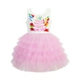 thumbnail image 1 of Girls Dress Birthday Princess Ruffle Dress Cake Balloon Print 6, 1 of 7