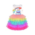 thumbnail image 1 of Girls Dress Birthday Princess Ruffle Dress Cake Love Heart Gift 4 Years, 1 of 6