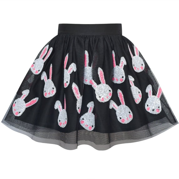 Girls Dress Black Bunny Skirt Rabbit Easter Skirt 6 Years