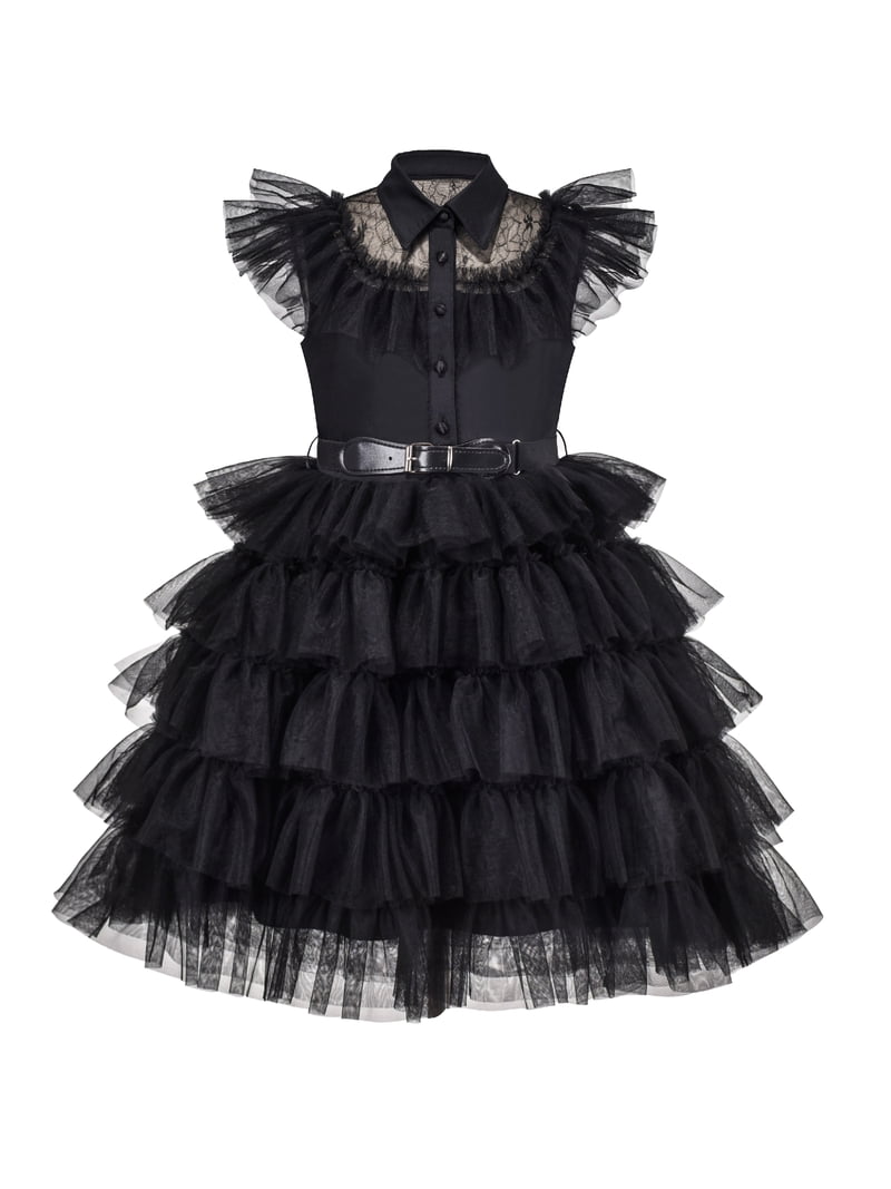 black lace tutu dress Sunny Fashion Girls Dress Black Lace Cake Multilayered Leather Belt Tutu Tulle 14 Years, Girl's
