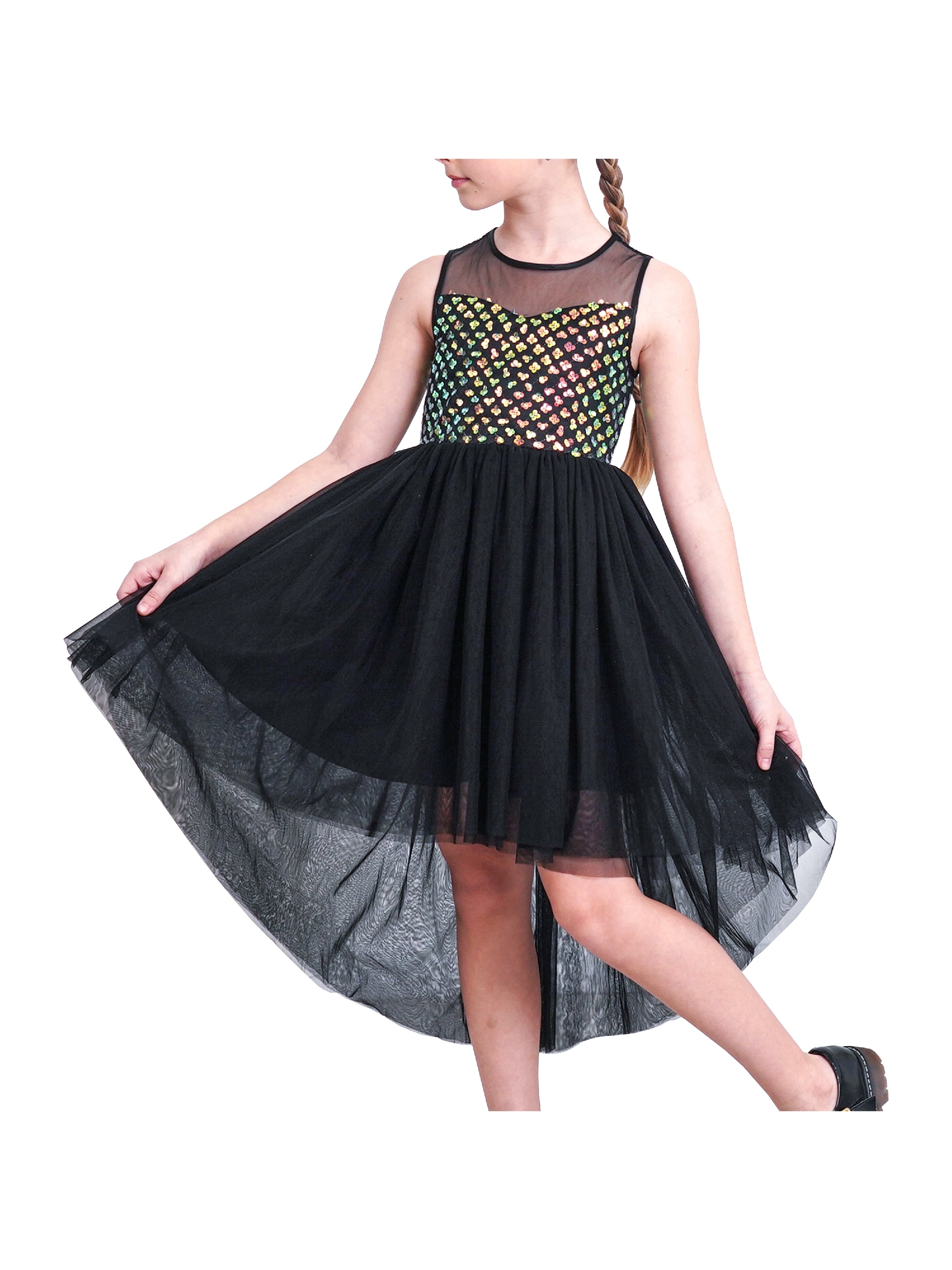 black sequin mesh dress Women's Iva Mini Dress Black Sequin in Size Small by Outcast main image 0