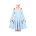 thumbnail image 1 of Girls Dress Blue Rainbow Cloud Spaghetti Halter Strap Pocket Daily School 8 Years, 1 of 6