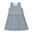 thumbnail image 1 of Girls Dress Capybara Santa Hat Orange Sleeveless Dress for Girls Hem A-Line Casual Sundress, 1 of 7
