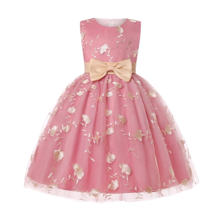 open lace back dress Baby Girl Dress Toddler Ball Gowns Christmas Lolita Velvet Fluffy Princess Dress, Red / 4-5 Years (120cm) main image 0