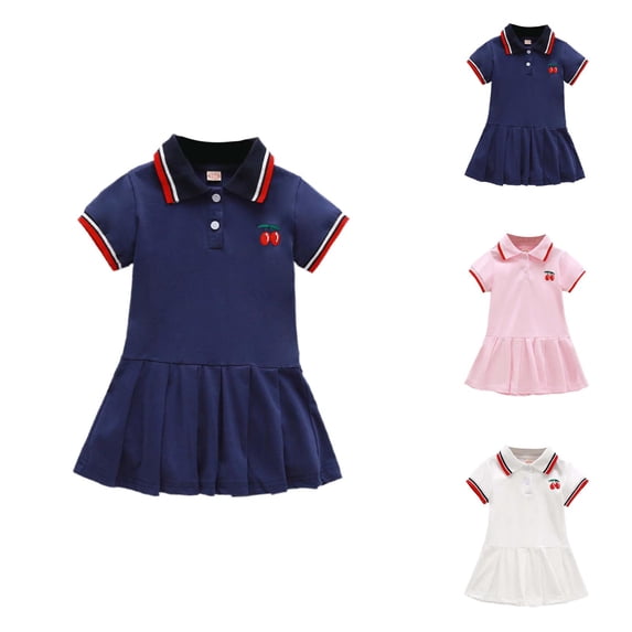 Girls Dress Casual Summer Outfit Elastic Waist Comfortable Playwear Toddler To Kids Age 1 7 Years Girls Dresses for School Holiday Vacation Beach