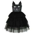 thumbnail image 1 of Girls Dress Cat Face Black Tower Ruffle Dancing Party 5, 1 of 6