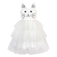 thumbnail image 1 of Girls Dress Cat Face Off White Tower Ruffle Dancing Party 6 Years, 1 of 7