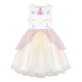 thumbnail image 1 of Girls Dress Champagne Unicorn Pageant Cosplay Princess Pageant Party 5 Years, 1 of 6