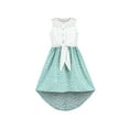 thumbnail image 1 of Girls Dress Chiffon Pale Turquoise Dot Lace Top Hi-lo Skirt Sleeveless 12 Years, 1 of 6