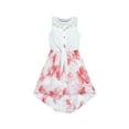 thumbnail image 1 of Girls Dress Chiffon Pink High-Low Tie Waist Party 8 Years, 1 of 6