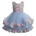 thumbnail image 1 of Girls Dress Christmas Gift Toddler Kids Baby Girls Dress Floral Formal Princess Party Lace Tiered Full Dress Save Big, 1 of 9