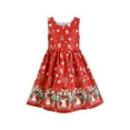 thumbnail image 1 of Girls Dress Christmas Red Reindeer Gingerbread Man Jingle Bell 6 Years, 1 of 6