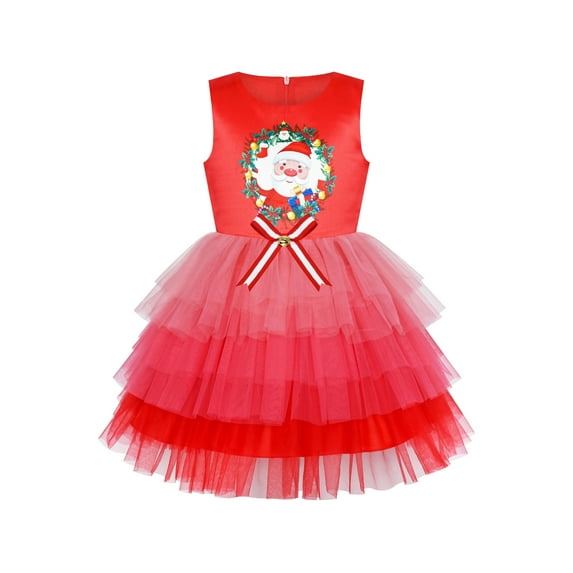 Girls Dress Christmas Santa Holiday New Year Party 5 Years
