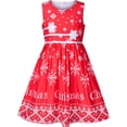 thumbnail image 1 of Sunny Fashion Girls Dress Christmas Snowflakes New Year Holiday 11-12 Years, 1 of 6