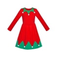 thumbnail image 1 of Girls Dress Christmas Tree Pompoms Long Sleeve New Year 6 Years, 1 of 7