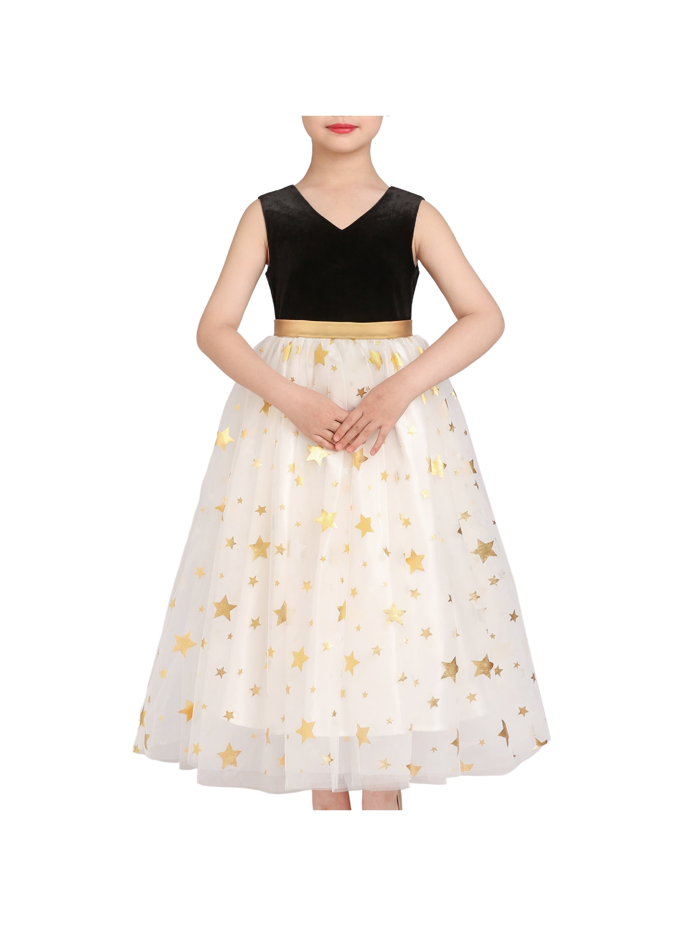 Girls Dress Blue Silver Star Constellation Gradient Bow Tie Princess 8 Years - Walmart.com Girls Dress Blue Silver Star Constellation Gradient Bow Tie Princess 8 Years - Walmart.com