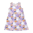 thumbnail image 1 of Girls Dress Cute Cartoon Ghost Sleeveless Dress for Girls Hem A-Line Casual Sundress, 1 of 7