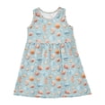 thumbnail image 1 of Girls Dress Cute Cartoon Marine Life Sleeveless Dress for Girls Hem A-Line Casual Sundress, 1 of 7